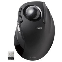 ELECOM DEFT 트랙볼 마우스 2.4GHz 무선 손가락 컨트롤 부드러운 트래킹이 있는 8버튼 기능 인체 공학적 디자인 광학 게이밍 센서 윈도우 11 맥 OS (M