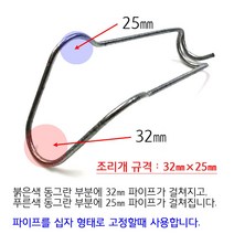 조리개 50개 비닐하우스 시설자재 파이프 하우스자재 부속 농자재, 22mm×25mm 50개