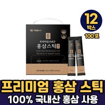 하루활력 프리미엄 6년근 홍삼스틱 골드 젤리스틱 대용량 패키지, 12개, 6년근홍삼스틱골드 대용량 x 100포