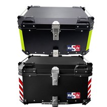 스쿠다 알루미늄 탑박스 오토바이 대용량 배달통 65L 85L 리어백 피자가방, 블랙