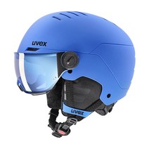2223 우벡스 아동 바이저 헬멧 uvex rocket jr. visor blue mat mirror blue(S2)
