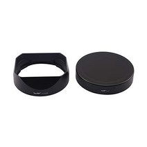 후지필름 XF 23mm F1.4 R Fujinon 56mm F1.2 APD 렌즈용 사각 금속 렌즈 후드 후지 LH-XF23 대체 Haoge LH-X23B 캡 전용 그늘
