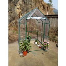 조립식 비닐 하우스 소형 간이창고 자전거 스쿠터 겨울 보관 베란다 온실, 143X143X195 PVC(선반없음)개