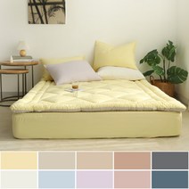 [아망떼] 뉴데이즈 세미마이크로 먼지없이 보드라운 고정밴드 토퍼 Q 10color, 색상:라떼