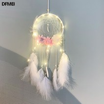 DFMEI 깃털 공예품 드림캐쳐 꽃구름 랜턴 드림캐쳐, 백화제방 완제품(등감김 완료)