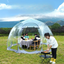 캠핑 테라스 포장마차 카페 투명텐트 우레탄창 PVC 접이식 쉘터 천막 바람막이, 그레이 2.8x2.8x2.25M