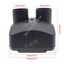 공기 출구 환기구 커버 공기 디젤 주차 히터 부품 Webasto 히터 2KW 5KW 자동차 트럭 버스 캐러밴 보트 온난화, 2KW Double Hole 42mm