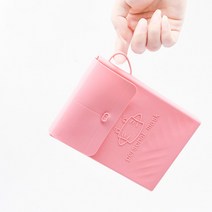 통 보관 정리함 접는 케이스 주머니 보관함 파우치 3color 마스크, 핑크