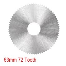 강철 금속 목재 유리 절단 원형톱날 HSS-톱날 63mm 72T 원형 슬리팅 톱 커팅 튜브 파이프 금속 디스크 0.5, 07 3mm