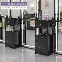 모던 서랍 수납장 정리함 헤어도구 헤어살롱 미용실 캐비넷, 4-한 문 한 문 검은 선반 검은 대리석