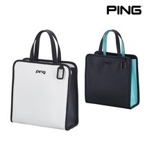 [삼양 정품] 핑골프 2023 신제품 W 스퀘어 여성 토트백, 블랙민트