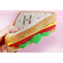 강아지 바스락 장난감 빵 삑삑이 강아지봉제인형