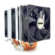 CPU 공기 냉각기 2 6 히트 파이프 iwongou 쿨러 011 for intel amd 프로세서 쿨러 hurricane 냉각 팬, 협력사, 3 팬 3핀 램프 없음, LGA115x1200-1366-775