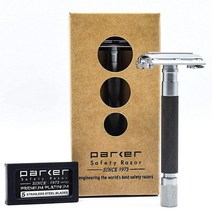 Parker 74R 버터플라이 트위스트 투 오픈 더블 엣지 안전 면도기 플래티넘 블레이드 5개 2021년 봄 신제품 로즈 골드, Graphite Gray