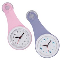 물방울방수시계 욕실용 흡착 시계 답례품 결혼 답례품, 자판 물방울디자인 분홍