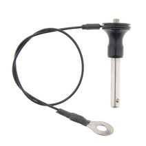 GHSHOP 끈이있는 스테인레스 스틸 볼 잠금 핀 자동 잠금 스프링 맞춤못, 230mm, 45mm