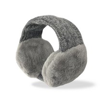 아리체 방한 꽈배기 니트 귀마개, 그레이