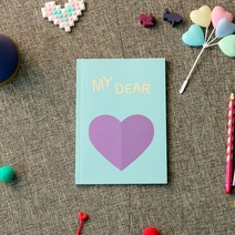 키즈바인더 My Dear 사랑하는 우리 아이를 위한 기록 노트 임신선물 육아일기 출산일기 임신/태교/육아노트, My Dear 노트+스티커 2장 세트(퍼플)