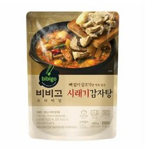 CJ더마켓 간편식 즉석식품 국레시피 탑티어 비비고 시래기 감자탕 국 탕 찌개 밀키트 460G, 9개