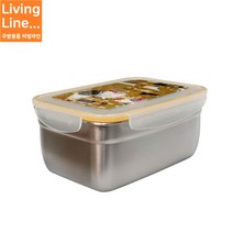 Living 구스타프클림트 더키스 스텐 반찬통 김치통 냉장고 패킹 밀폐용기 [사이즈선택], 4호-500ml, [ 1개 ]