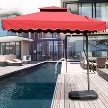 프리폼 MJM 그늘막 대형 사각 폴딩파라솔 받침대 야외 정원, 1. 사각 폴딩파라솔 와인, 1개