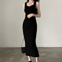 [랜덤플레이] 하트넥 민소매 데일리 꾸안꾸 롱 원피스