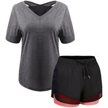 빅사이즈투피스 빅사이즈트레이닝세트 여성의류 뚱뚱한 200 근 와이드 루즈핏 뚱뚱함 이쁜이 요가복 여름옷 1692848301