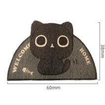 pvc 애완 동물 애완 동물 침대 고양이 매트 미끄럼 방지 패드 고양이 쓰레기 매트 레이어 작은 개 침대 패드 새끼 고양이 얼굴 화장실 매트 고양이 애완 동물 액세서리, 검은색