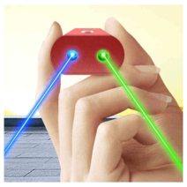 발표자 회의 레이저 포인터 PPT 리모컨 프레젠테이션, 골드 그린라이트 + 블루라이트