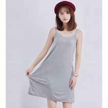 봄 여름 원피스 휴양지봄 어깨끈끈 비치 나시 여성 롱 기본 슬립 바캉스 민소매