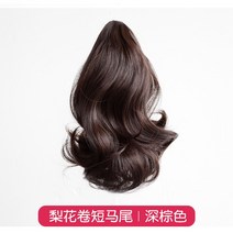 인모통가발 칼단발가발 긴단발파마 한복업스타일 통가발 오픈반가발 둥근얼굴단발머리 단발반가발 포니테일가발 단발머리C컬펌 10대여자가발, 다크 브라운-매우 내추럴