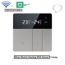 전기장판온도조절기미지아 앱용 실버 온도 컨트롤러 전기 물 바닥 가스 보일러 난방 스마트 와이파이 조, 04 3 Units Silver EHS