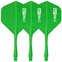 다트 세트 CyeeLife 다트 비행 및 샤프트 깨지고 떨어지기 쉽지 않은 3 PCS 액세서리 8 색, 05 green