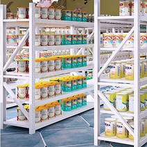 철제선반 경량랙 무볼트 조립식앵글 철재 베란다 다용도실 공장창고 메탈선반 - 부품조합, 기둥빔(세로)1개-화이트