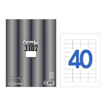 폼텍 바코드용 라벨(LS-3102 100매 40칸)