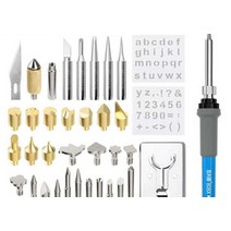 3d펜인두기 온도조절 우드 버닝 전기 납땜 세트 공방, 온도 조절 전기 납땜 인두 (36개 세트)