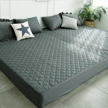 바숨 순면누빔 패밀리침대 매트리스커버 (Q+Q) 300x200