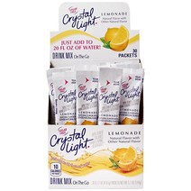 Crystal Light 크리스탈라이트 무설탕 레모네이드 온더고 파우더 드링크 믹스 120개, Lemonade