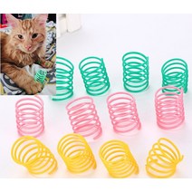 고양이낚시대 Usd0.39/pc 애완 동물 넓은 내구성 무거운 게이지 플라스틱 스프링 고양이 장난감 놀이 10 개/ 개, [01] XS, [01] randomly color