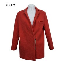 시슬리 기본로고 데일리 모직 코트 55