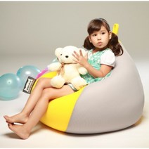 아이용 소형 에어메쉬 카페 빈백 (7색) 소파 휴식 수유 쇼파 BEANBAG 원룸, 옐로우그레이