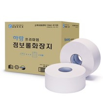 유한라이프 하랑나비 엠보 점보롤 1겹 화장지 400M 16롤 물풀림 국내산 대용량 업소용 공장직영, 1박스