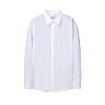 TNGT 화이트 오버핏 에센셜 코튼 릴랙스 셔츠 (TNSH3E102WT)