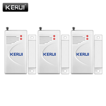 kerui 433mhz 무선 도어 센서 홈 알람 보안 창도어 센서 감지기 w18 w20 k52 wifi gsm alarm systems, 3개