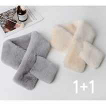 뉴웨이브 1+1 데일리 퍼머플러 쁘띠목도리 퍼목도리