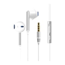 비켄 메탈 핸들 와이어드 이어폰 3.5mm, White, VE618