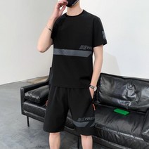 남성트레이닝복 아이스 속건 티셔츠 여름 루즈핏 반팔 반바지 농구복 러닝복