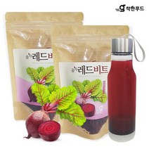 착한푸드 말린 비트말랭이 레드비트차 60g x 2봉지, 레드비트차 60g X 2봉지 + 물병