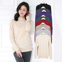 모슬린 엄마옷 컬러풀 소프트 반폴라티셔츠 ETP910104 마담 미시옷 중년여성의류 빅사이즈 50대 60대여성옷