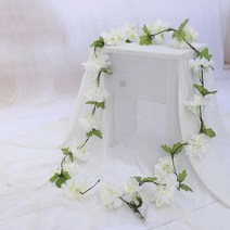화관 장식 넝쿨 인테리어 2p세트 인조꽃 블룸 웨딩소품 조화 벚꽃, 투리쿠팡1 본상품선택